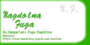 magdolna fuga business card